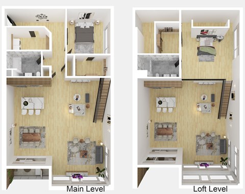 Floor plan for 2 beds, 2 baths, 2217 sqft
